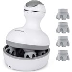 Scalp Massager with 4 Replacement Massage Heads Portable