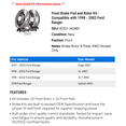 thumbnail image 2 of Front Brake Pad and Rotor Kit - Compatible with 1998 - 2002 Ford Ranger 1999 2000 2001, 2 of 2