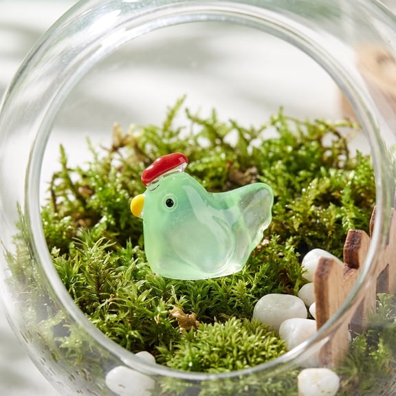 TEHAUX 18-Piece Mini Resin Chicken Figurines Set in Assorted Colors, Collectible Tiny Animal Statues for Home Decor