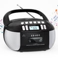 thumbnail image 4 of Jazmm Portable Boombox CD Player, CD Cassette Player Combo, AM/FM Radio, Tape Recording, LCD Display, 4 of 11
