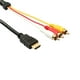 thumbnail image 4 of HDMI a AV Cable compuesto - 1,5 m de longitud, conectores chapados en oro, soporte 1080p, Plug-and-Play - para HDTV, reproductores de DVD y sistemas de cine en casa, 4 of 6
