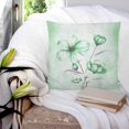 thumbnail image 3 of 14x14 Pillow Covers Set of 2, Green Flowers Throw Pillow Covers Decorative Couch Cushion Case, Spring Floral Elegant Pastoral Botanical Microfiber Square Pillowcases for Bedroom Car Living Room, 3 of 7