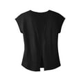 thumbnail image 6 of District ® Women's Drapey Cross-Back Tee. DM416 - Black Size XS, 6 of 6