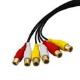 thumbnail image 3 of 3 RCA Male Jack to 6 RCA Female Plug Splitter Audio Video Av Adapter Cable For Hi-Fi Video, DVD, CD Player, Mini Disc, 3 of 13