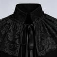 thumbnail image 4 of LEKWK Renaissance Velvet Capelet for Women Victorian Gothic Mock Neck Short Cloak Medieval Shawl Halloween Cosplay Themed Party Fancy Dress, 4 of 7