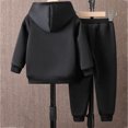 thumbnail image 4 of Toddler Baby Boy Fall Winter Outfit Contrast Color Long Sleeve Sweatshirts Stretch Jogger Pants Newborn Clothes Set 4-5 Years, 4 of 4