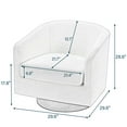 UIXE Swivel Accent Chair Barrel Club Chair Modern Comfy Linen Fabric
