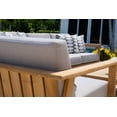 thumbnail image 5 of Laguna 4-Piece Teak Wood Outdoor Patio Conversation Sofa Set W/3-Seat Sofa, Two Armchairs, and Coffee Table, 5 of 6