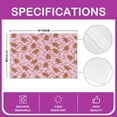 thumbnail image 4 of Kids Pink Christmas Theme Placemats Set of 4 Cute Kawaii Gingerbread Man Table Mats Boys Girls Xmas Snowflake Candy Cane Place Mat for Kitchen Dining Table Party Decor Indoor Outdoor 18"x12", 4 of 4