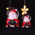 thumbnail image 4 of PatungKu Christmas Santa Claus Snowman Shape Snow Globe LED Lighted Luminous Glowing Round Ball Xmas Desktop Decoration Gifts, 4 of 17