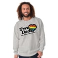 thumbnail image 4 of Two Dads Better Than One Gay Pride Men's Crewneck Sweatshirt Brisco Brands M, 4 of 6