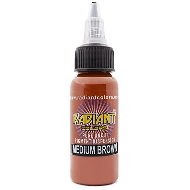 Radiant Colors Encre à Tatouage - Brun Moyen 1 Oz