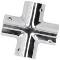 thumbnail image 3 of Tube Pipe Connector, Marine Hardware Boat Hand Rail Fitting Boat Pipe Connector 4 Way Cross Hand Rail Fitting  For Yachts For Boat For Ships For Marine, 3 of 8