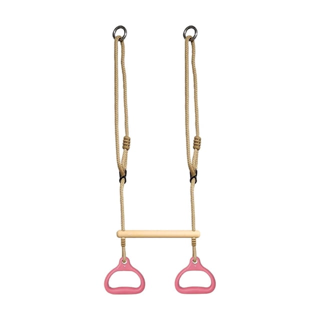 koolsoo Barre de Trapèze Stable Robuste Balançoire Portable pour Usage Intérieur Extérieur Gym à Domicile Rose