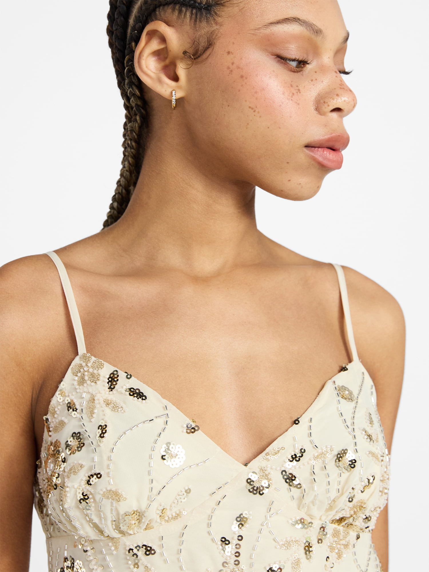 No Boundaries Junior's Beaded Camisole, Sizes XXS-XXL