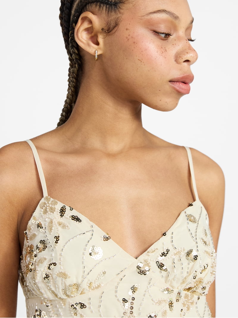 No Boundaries Embellished Camisole Top, Women's XXS-XXL - Walmart.com