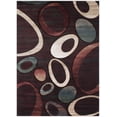 thumbnail image 2 of Handcraft Rugs Chocolate/ Sage Green/ Burgundy/Beige/Ivory.Abstract Round and Oval pattern design, Hand Carved Dimensional 3D Effect High Quality, Thick Modern Area Rug., 2 of 4