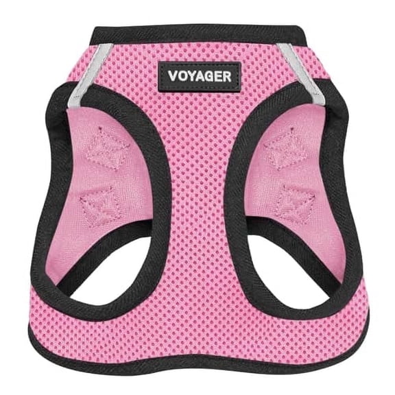 Best Pet Supplies - Voyager Step-in Air Pet Harness - All Weather Mesh - Pink/Black Trim, XXXS