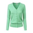 thumbnail image 1 of Made by Olivia Women's Classic Button Down Long Sleeve V-Neck Soft Knit Sweater Cardigan, 1 of 3