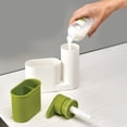 thumbnail image 3 of Caja de almacenamiento con dispensador de jabón, caja de distribución de estropajo multifuncional, organizador de fregadero de cocina y baño minimalista, 3 of 5