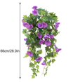 thumbnail image 2 of Artificial Trumpet Flower Garland Simulation Floral Vine Wall Hanging Plastic Fake Flower  Yellow, 2 of 9