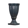 thumbnail image 3 of Christopher Knight Home 26.8" Outdoor MGO Stately Tall Fluted Pedestal Flower Pot, Antique Green, 3 of 11