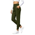 thumbnail image 7 of Risckoth Women's Jogger Leggings High Waist Front Pockets Cuffed Ankle Slim Fit Yoga Pants S-2XL, 7 of 7