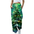 thumbnail image 3 of Gamivast Christmas Joggers for Women Xmas Elk Drawstring Pants with Pockets Funny Holiday Elastic Waist Sweatpants Comfy Casual Straight Leg Pajama Joggers, 3 of 6