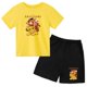 thumbnail image 3 of Conjunto de 2 piezas de camiseta y pantalones cortos con estampado de El Rey León Simba para niños y adolescentes, ropa informal de manga corta, traje de moda, 3 of 5