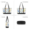 thumbnail image 6 of FORMRS Canvas Laptop Tote Bag for Women with 15.6" Computer Compartments Shoulder Handbag, Purple Easter Eggs, 6 of 7