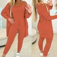 thumbnail image 2 of Lounge Sets for Women 3 Piece Comfy Casual Jogging Sports Outfits, Tank Top, Long Sleeve Cardigans and Jogger Pants (Small, Orange), 2 of 6