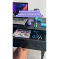 thumbnail image 5 of Modern Black Writing Desk with Drawers – Home Office Wooden Work Table, 5 of 6
