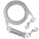 thumbnail image 4 of Cable de amarre para perros de dos cabezas con resorte de metal duradero Correa de entrenamiento alargada Correa de alambre de acero para perros pequeños, medianos y grandes, 4 of 5