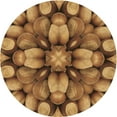 thumbnail image 1 of Ahgly Company Tapis d'Intérieur Lavables en Machine, Ronds, Transitionnels, Marron Selle, Ronds de 6', 1 of 7