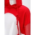 thumbnail image 6 of Alvivi Junior Girls Jazz Hip Hop Dance Performance Costume Drawstring Hooded Crop Top Sweatshirt Red 10, 6 of 7