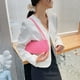 thumbnail image 5 of Bolsa Bolso de hombro para axilas de PU con relieve geométrico retro para mujer (rosa) JShteea Para Estrenar, 5 of 9