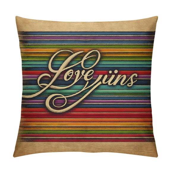 Ullo0ord Covers Square Decor Colorful Bisexual Transgender Pillow Cover for Sofa 12x12in