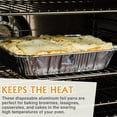 thumbnail image 5 of Aluminum Pans Trays 10 Pack 3.58 Liter Disposable Containers - 13"x9"x2.5" inch Recyclable Deep Half Size Pans for Baking Storing Serving - Reusable Oven Air Fryer Freezer Safe Pan, 5 of 7