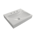 thumbnail image 2 of BOCCHI 1077-001-0127 Scala Arch 23.75 Inch 3-Hole Wall-Mounted Fireclay Sink, 2 of 7