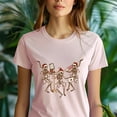 thumbnail image 5 of Dancing Skeletons Graphic T-Shirt for Men and Women, Casual Streetwear Tee, Navy, Size XL, 5 of 6