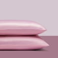 thumbnail image 5 of Ntbay 2 Pack Satin Standard Breathable Pillowcases for Hair and Skin, Ultra Soft and Smooth Pillow Cases Set with Hidden Zipper, 20" x 26", Light Pink, 5 of 5