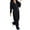 Black-04, variant on STETMN Womens Plus Size Sweatsuits Set Solid Color Long Sleeve Pullover Long Pants Lounge Set