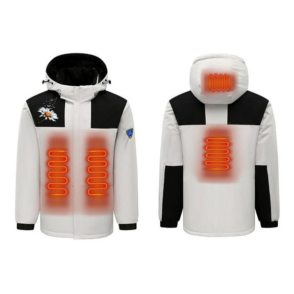 Youyipin Heated Jacket for Men and Women Winter Coat 4 Heating Zones Heating Hood Jacket 2024 Outdoor Electric Heating Coat