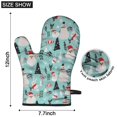 thumbnail image 6 of Cute Oven Mitts,Blue Christmas Santa and Snowman Pattern Oven Mitt 2-Pack Set,Kitchen Gloves for Oven,Heat Resistant Oven Mitts 7.7"x12", 6 of 7