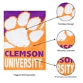 thumbnail image 5 of Clemson Tigers 12.5'' x 18'' Double-Sided Burlap Garden Flag, 5 of 5