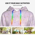 thumbnail image 4 of Lsque Shells Pearl Pattern Casual Women's Hoodie,Hooded Sweatshirt with Kangaroo Pocket,Pullover Hoodie with Eye-catching Drawstrings-X-Large, 4 of 7