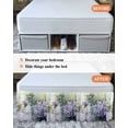 thumbnail image 7 of Purple Lavender Wrap Around Bed Skirts for Queen Bed 18" Drop,Bed Skirt with Adjustable Elastic Belt Dust Ruffle Bed Valance for Bedroom Hotel Green Leaves Spring Bike Botanical Bed Frame Cover, 7 of 7