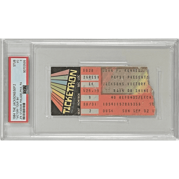 Michael Jackson Ticket Stub 1984 The Jacksons Victory Tour PSA VG 3 JFK Stadium