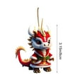 thumbnail image 3 of Honeeladyy Christmas Dragon Hanging Ornament, Acrylic Flat 2D Dragon Christmas Ornament, Dragon Lovers Gifts, Dragon Gifts for Your Family or Friends, 3.15", 3 of 6