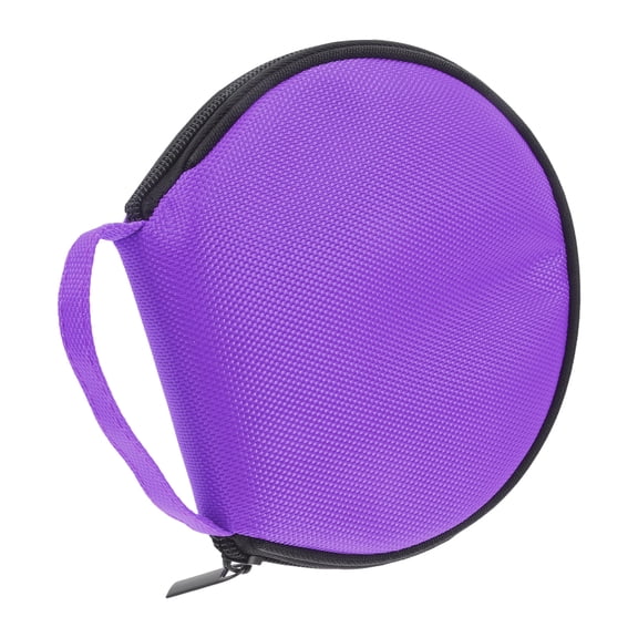 FONDOTIN Cd Storage Bag Purple Oxford Cloth 1Pcs for Home Use